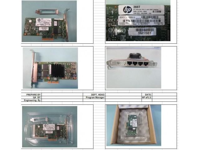 Hewlett Packard Enterprise Ethernet 1Gb 4-port 366T  816551-001, Internal, Wired,