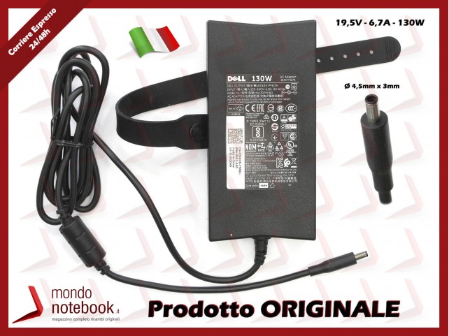 Alimentatore Originale DELL 130W 19,5V 6,67A (4,5mm x 3mm) Slim