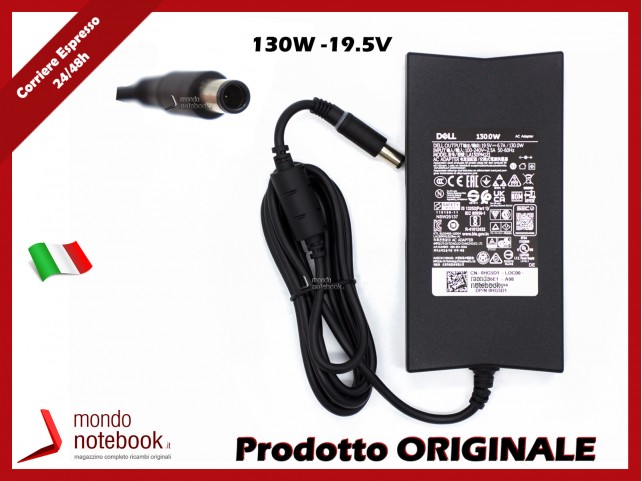 Alimentatore Originale DELL 130W 19,5V 6,7A (7,4mm x 5mm) Slim