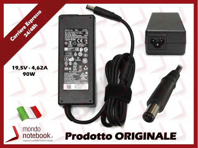 Alimentatore Originale DELL 90W 19,5V 4,62A (7,4mm x 5mm) J62H3