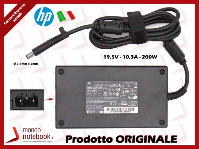 Alimentatore Originale HP 200W 19,5V 10,3A (7,4mm x 5,0mm)