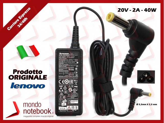 Alimentatore Originale Lenovo Thinkpad 40W 20V 2A (5,5mm X 2,5mm) 3P