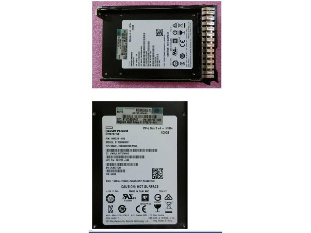 Hewlett Packard Enterprise SSD 800GB SFF NVME X4 MU SCN  **Refurbished**