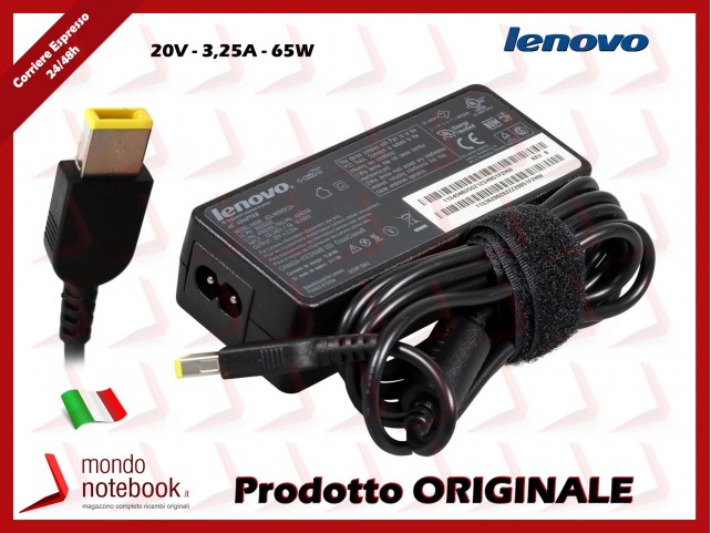 Alimentatore Originale Lenovo Thinkpad 65W 20V 3,25A 2 Poli