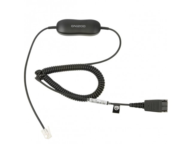 Jabra GN1200 CC  Coiled QD to Mod Plug - 2m.