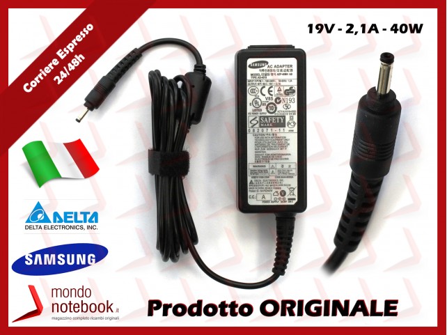Alimentatore Originale SAMSUNG 40W 19V 2,1A (3x1,1)mm