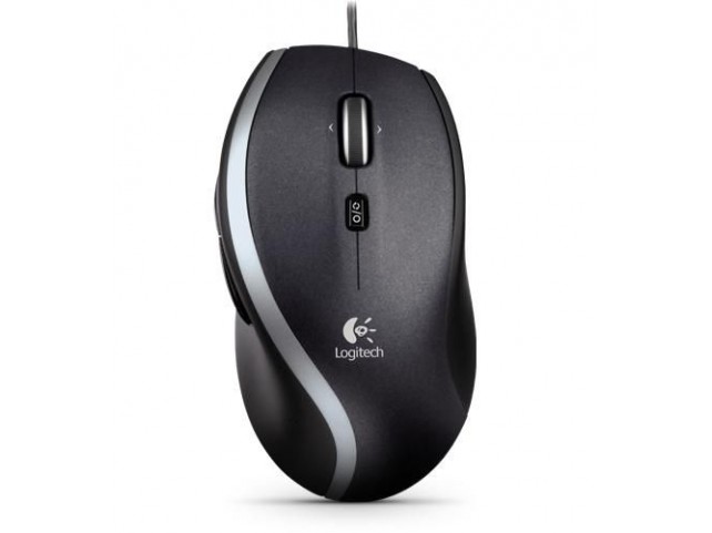 Logitech M500 Corded Optical Mouse  Black