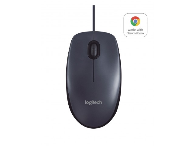 Logitech M100, Corded mouse,Black  LGT-M100B, Ambidextrous,