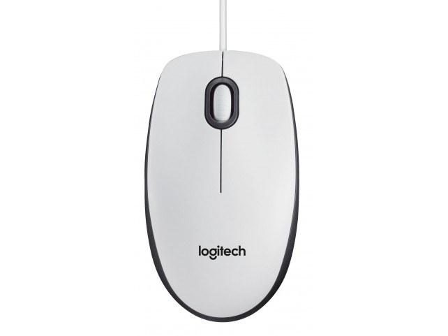 Logitech M100, Corded mouse,White  LGT-M100W, Ambidextrous,