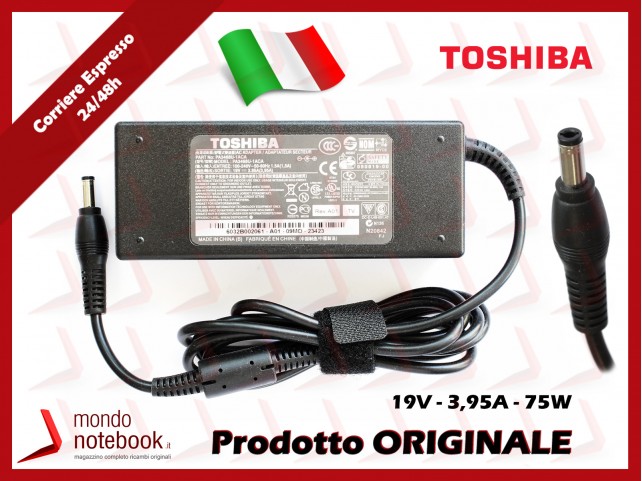 Alimentatore Originale TOSHIBA 75W 19V 3,95A (5,5mm x 2,5mm)