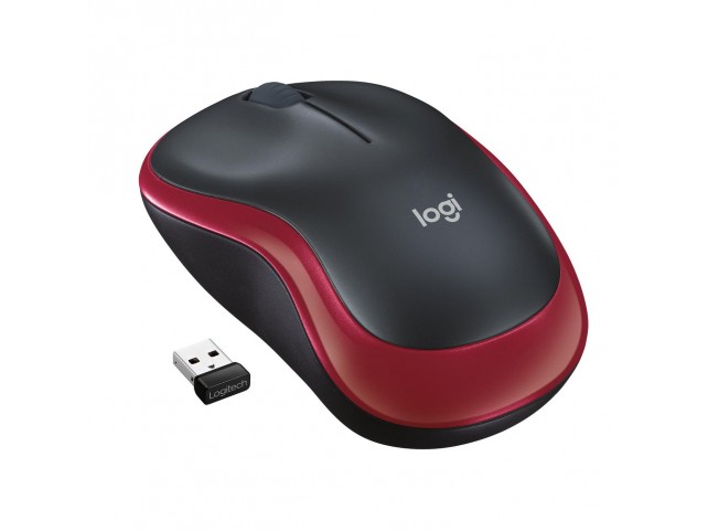 Logitech M185 Mouse, Wireless  Red