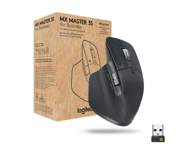 Logitech MX Master 3s for Business  mouse Right-hand RF Wireless