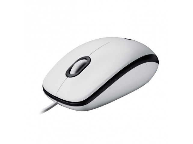 Logitech M100, Corded mouse, White  