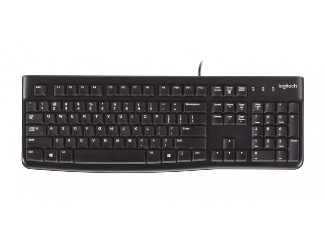 Logitech K120 Keyboard, UK, OEM  K120, Wired, USB, QWERTY,