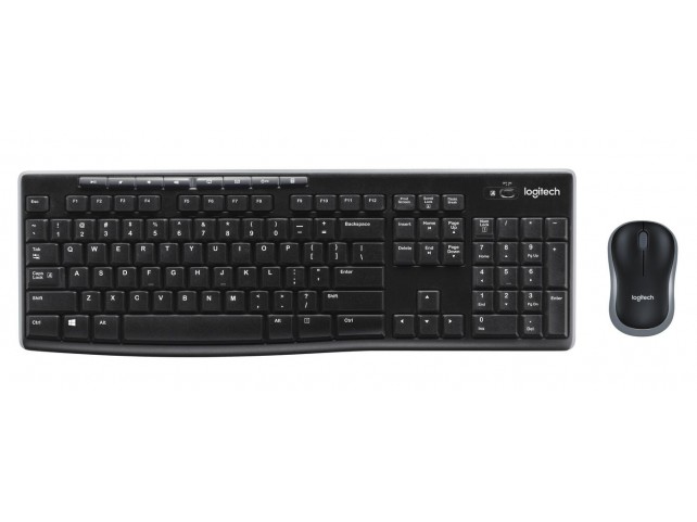 Logitech MK270 combo, Pan Nordic  Wireless, Black