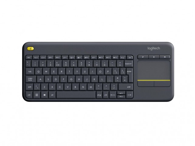 Logitech K400 Plus Keyboard, UK  Wireless Touch, Black