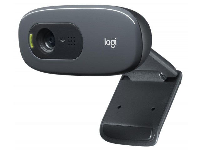 Logitech C270 HD WEBCAM, 3 MP, 1280 x  720p, USB 2.0, Black