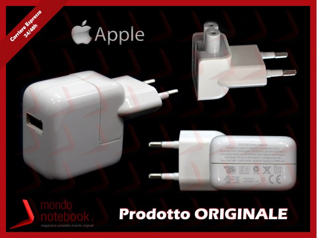 Alimentatore USB Originale APPLE iPad 2 3 4 5 6 (5,1V 2,1A 10W)