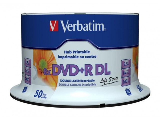 Verbatim DVD+R Double Layer 8X 8.5GB  50 Pack Spindle