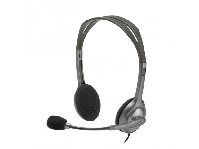 Logitech H111 Binaural Head-band  Headset, Grey