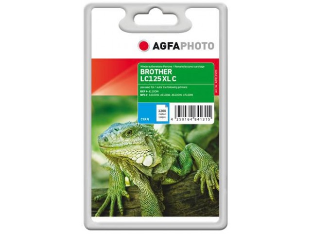 AgfaPhoto Ink Cyan LC125XLC  Pages 1200, 16ml