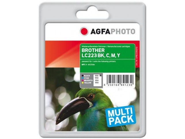 AgfaPhoto Ink B/C/M/Y LC223VALPB  Pages 550, 16ml + 3x10ml