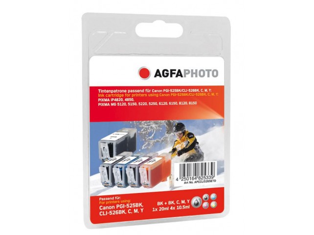 AgfaPhoto Ink BK/B/C/M/Y  1x20ml + 4x10.5ml