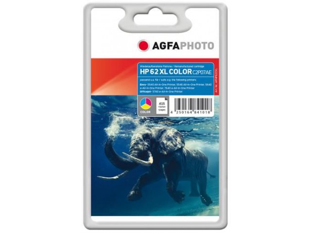 AgfaPhoto Ink Color HP No. 62 XL  Pages 415, 11.5ml