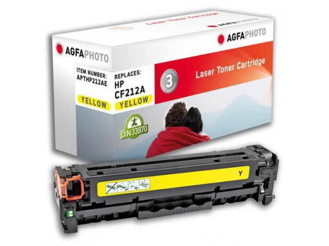 AgfaPhoto Toner Y, rpl CF212A  Yellow, Pages 1800