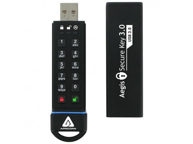 Apricorn Aegis Secure Key USB3 30GB  **New Retail**