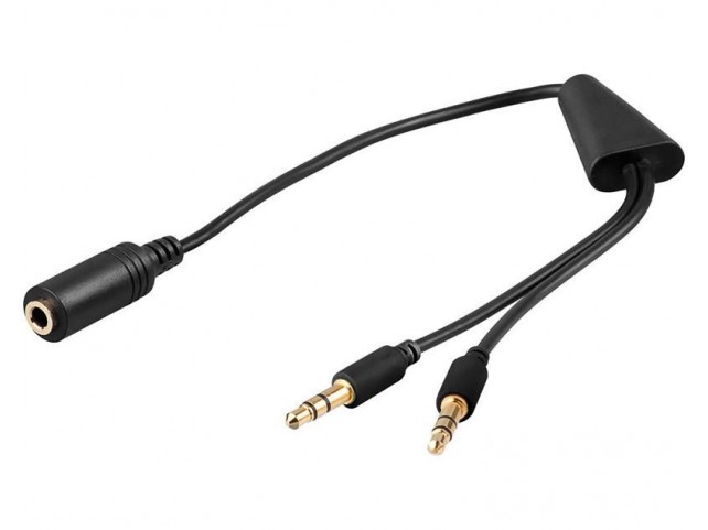 MicroConnect Audio Cable, 0,4 meter  Audio adapter Cable 3.5 mm to