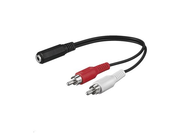MicroConnect Audio Adapter Cable, 0,2 meter  Audio adapter Cable 3.5 mm to