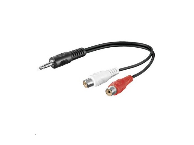 MicroConnect Audio Adapter Cable, 0,2 meter  Audio adapter Cable 3.5 mm to