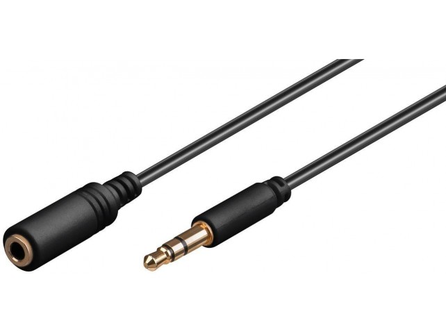 MicroConnect Headphone & AUX Cable, 0.5m  Headphone and audio AUX Ext.
