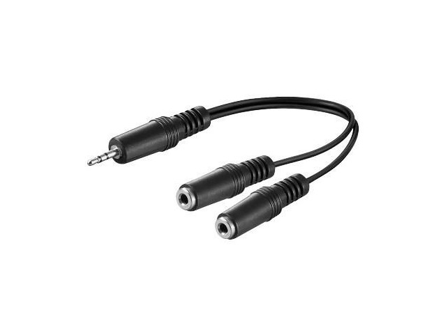MicroConnect 3.5mm Minijack Adapter, 0.2m  3.5mm Minijack Y Adapter