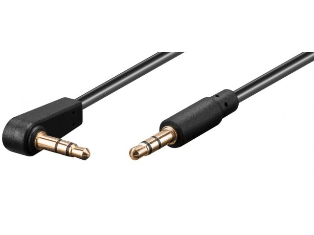 MicroConnect 3.5mm Minijack Cable 0,5m 90ø  3.5mm Minijack Cable Male-Male