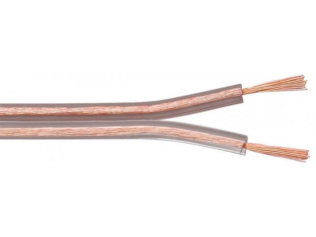 MicroConnect Speaker cable, 100m,  2x2,5mmý, Transparent cable