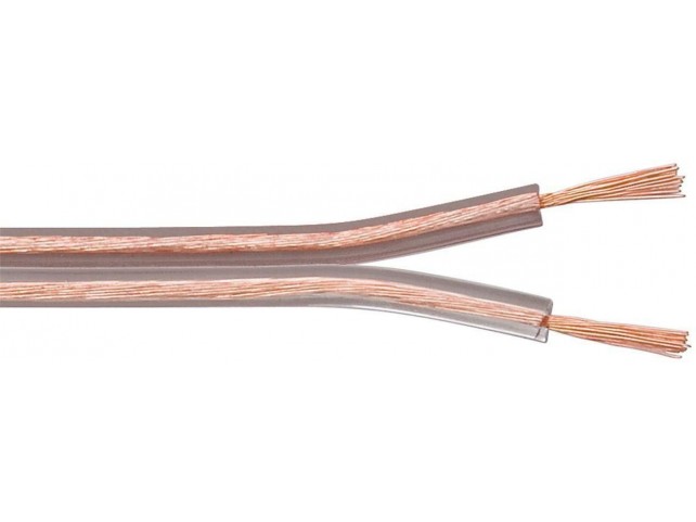 MicroConnect Speaker cable, 100m,  2x1,5mmý, Transparent cable