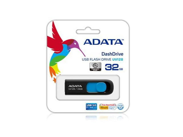 ADATA 128GB USB 3.2 Gen1  UV128 Black/Blue