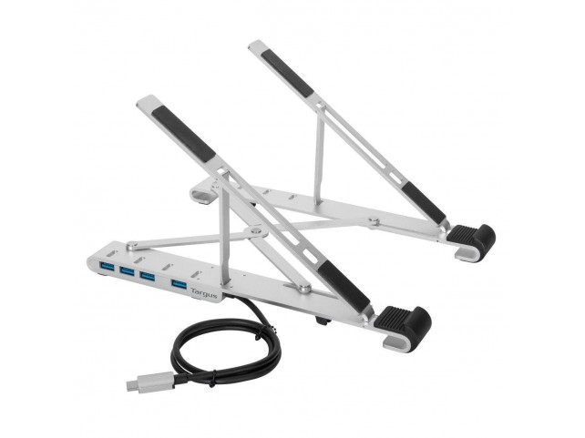 Targus Portable Stand and USB-A Hub,  Silver