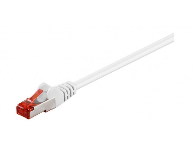 MicroConnect F/UTP CAT6 0.5m White PVC  Outer Shield : Foil screening