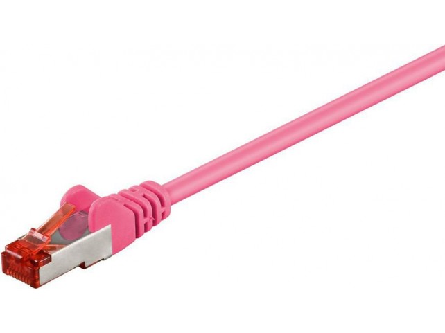 MicroConnect F/UTP CAT6 3m Pink PVC  Outer Shield : Foil screening