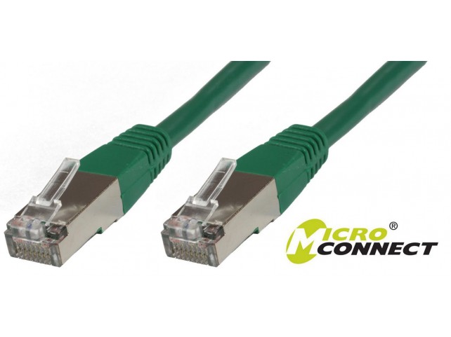 MicroConnect F/UTP CAT6 15m Green PVC  Outer Shield : Foil screening