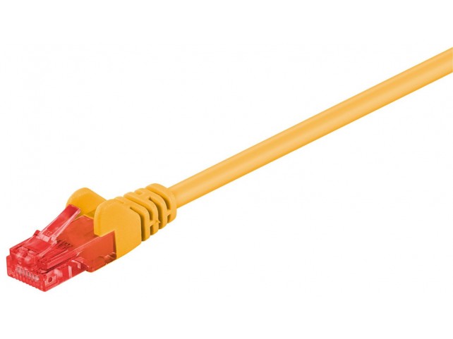 MicroConnect U/UTP CAT6 0.25M Yellow PVC  Unshielded Network Cable,