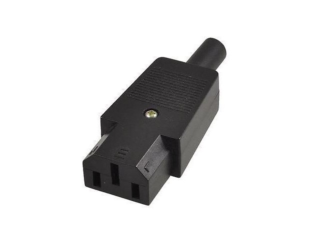 MicroConnect IEC Power Adaptor C13 Plug  C13 Socket, Straight, Black