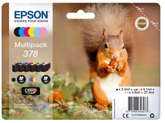 Epson Multipack 6-colours 378  Claria Photo HD Ink