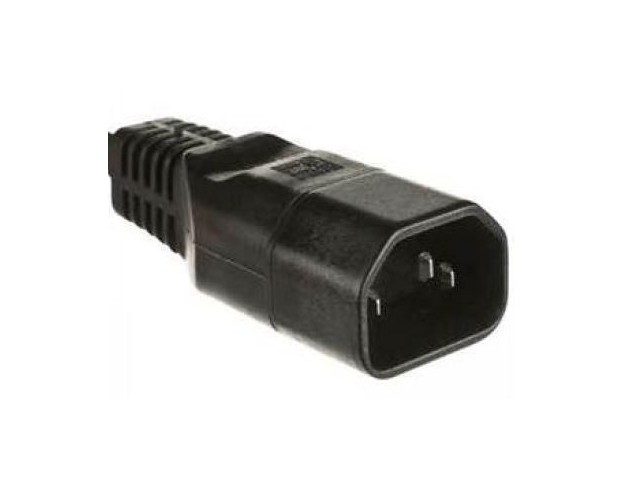 MicroConnect IEC Power Adaptor C14 Plug  C14 Socket, Straight, Black