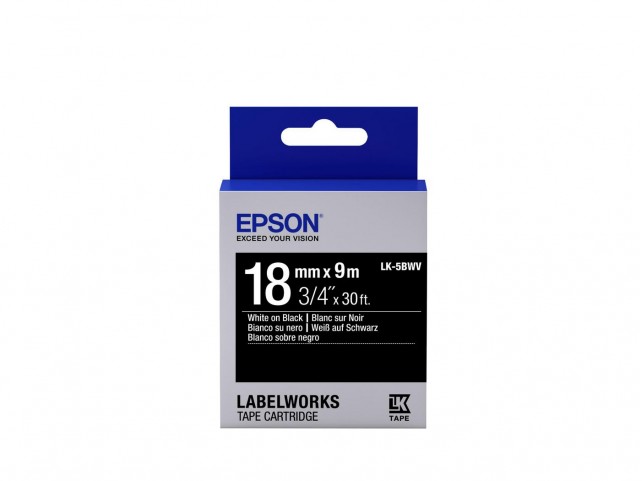 Epson TAPE - LK5BWV VIVID WH/BLK  Label Cartridge Vivid LK-5BWV