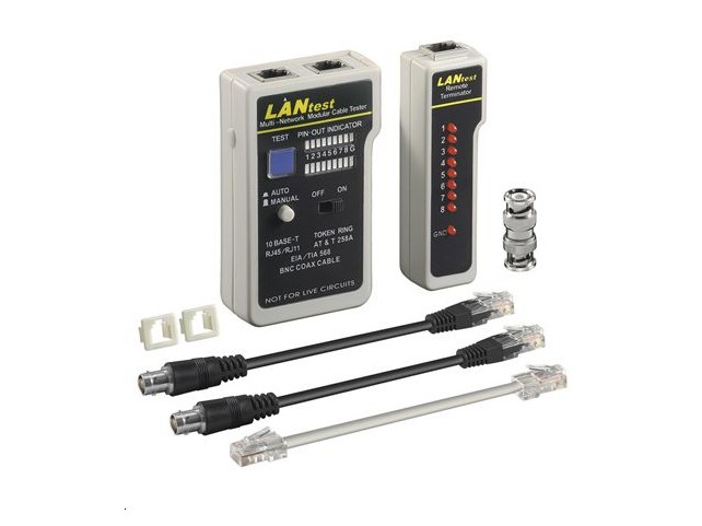 MicroConnect Network Cable Tester Set  Has RJ11, R12 and RJ45 Jacks
