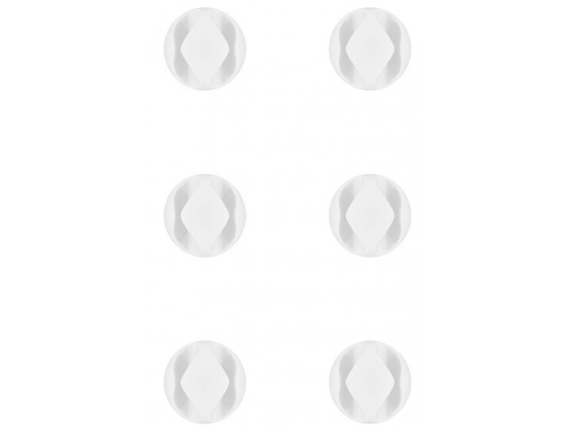 MicroConnect Cable management 2 slot  6pcs White, 3M adhesive.